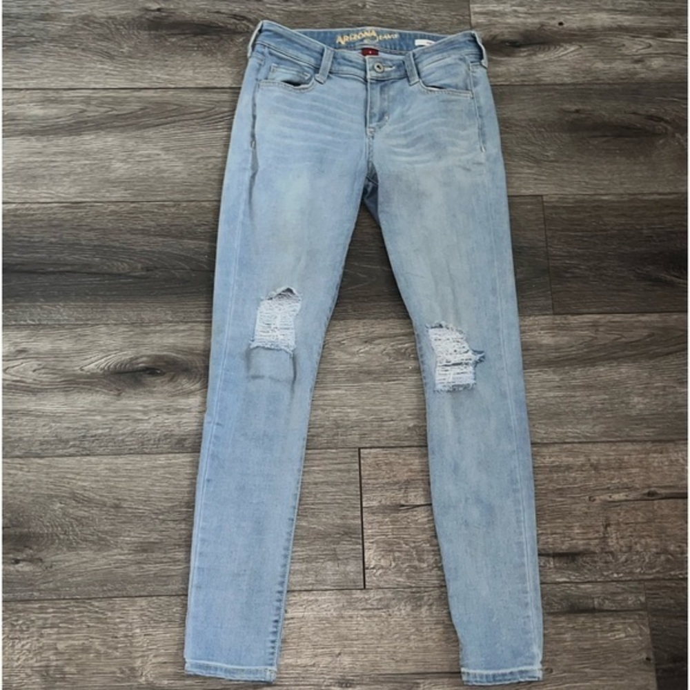 Juniors Arizona Jeans Co Jeggings Size 3 Distressed